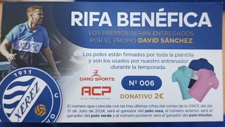 El Xerez Deportivo y la Fundación organizan una rifa benéfica con sorteo de tres politos firmados por la primera plantilla