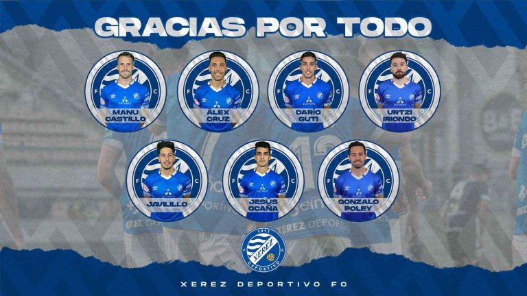 Álex Cruz, Castillo, Darío Guti, Iriondo, Javilillo, Ocaña y Poley no continuarán en el Xerez DFC