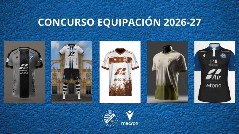 Seleccionadas las 5 propuestas finalistas para el concurso de la Equipación 2026-27